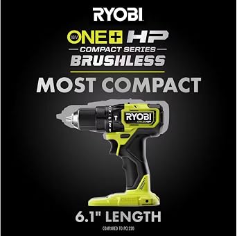 RYOBI ONEAND HP 18V BRUSHLESS Cordless Compact 1/2 in. Hammer Drill/Driver Tool ONLY PSBH