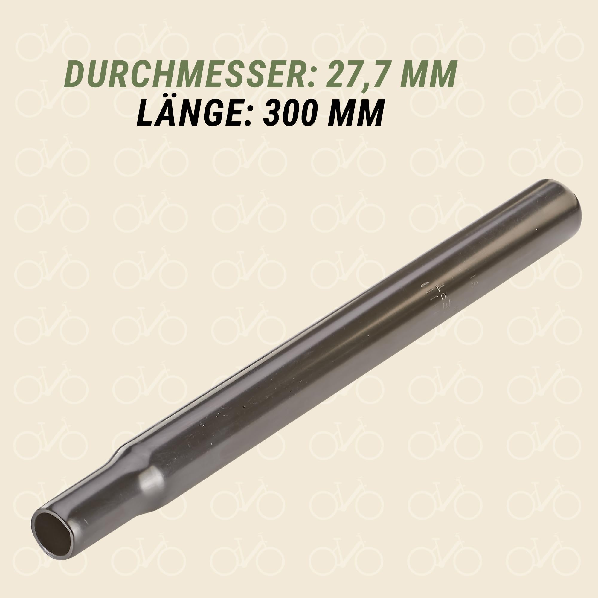 Prophete Sztyca podsiodłowa, materiał stal, długość: 300 mm, średnica 27,2 mm, kolor: czarny