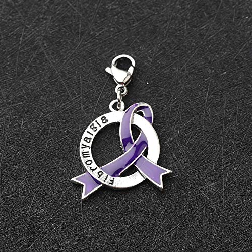 CENWA Fibromyalgia Purple Ribbon Charm Zipper Pull Fibromyalgia Awareness Gift Fibromyalgia Jewelry3