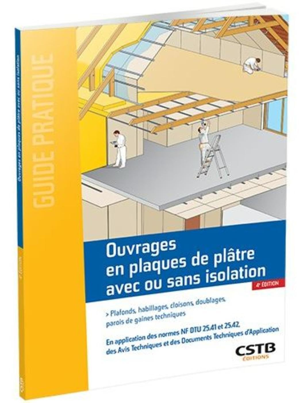 Ouvrages en plaques de plâtre avec ou sans isolation: Plafonds, habillages, cloisons, doublages, parois de gaines techniques