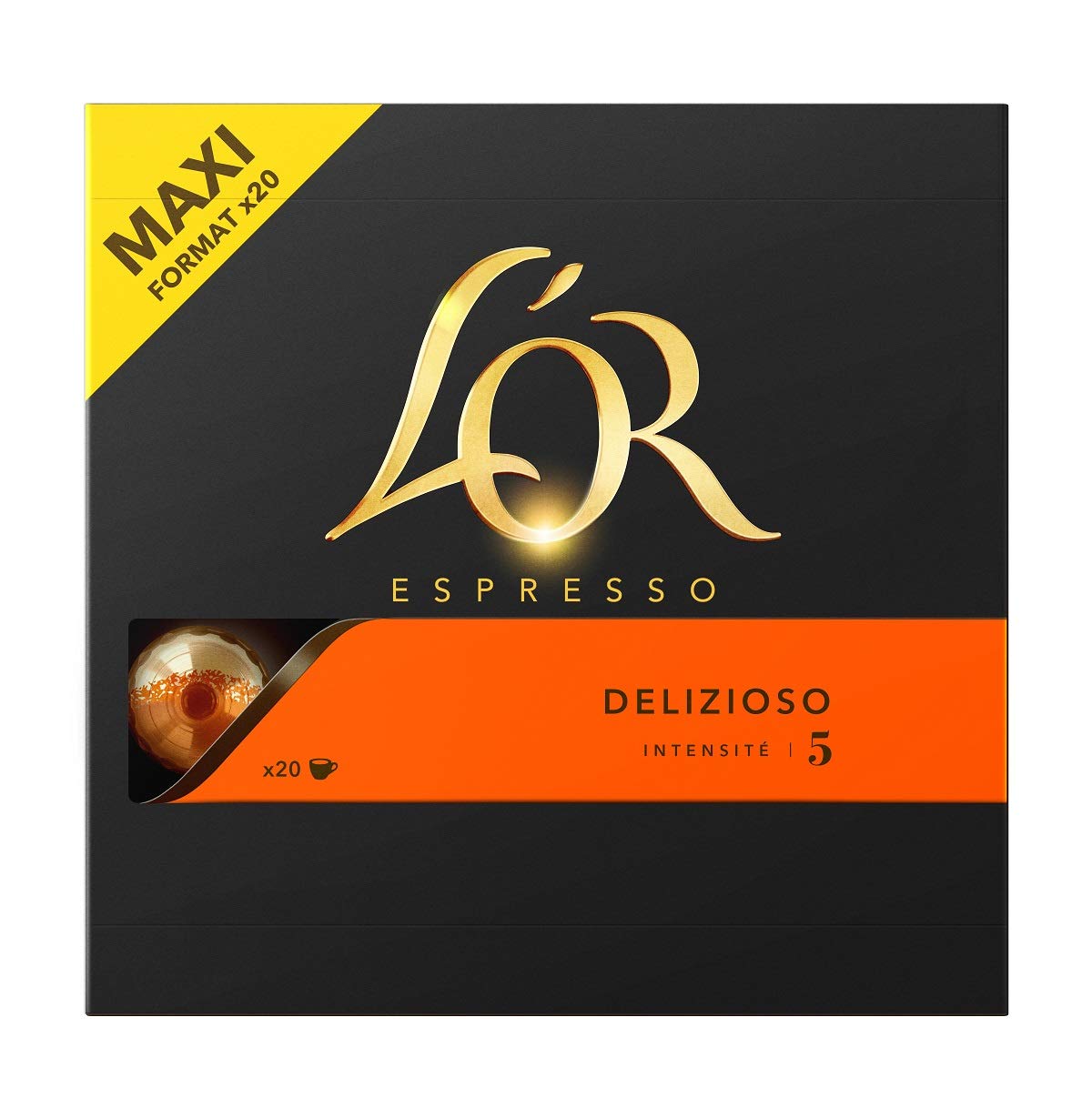 L'Or Espresso Café Delizioso Intensidad 5 Cápsulas de Aluminio Compatibles con Máquinas Nespresso