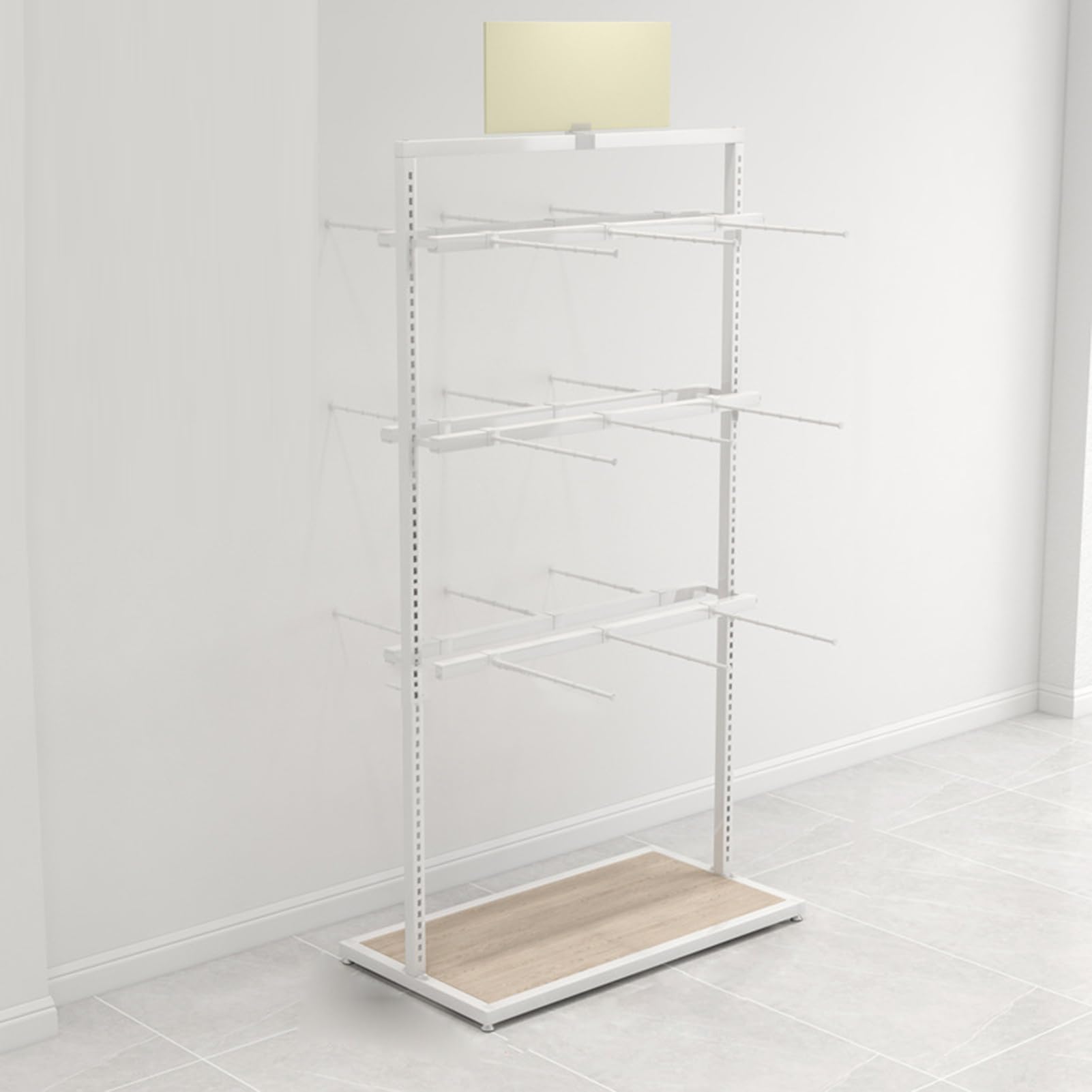 Floor-Standing Underwear Display Rack - Metal Storage Stand for Bras Panties Swimsuits Socks & Jewelry - Stylish Clothing Store Shorts & Accessories Holder