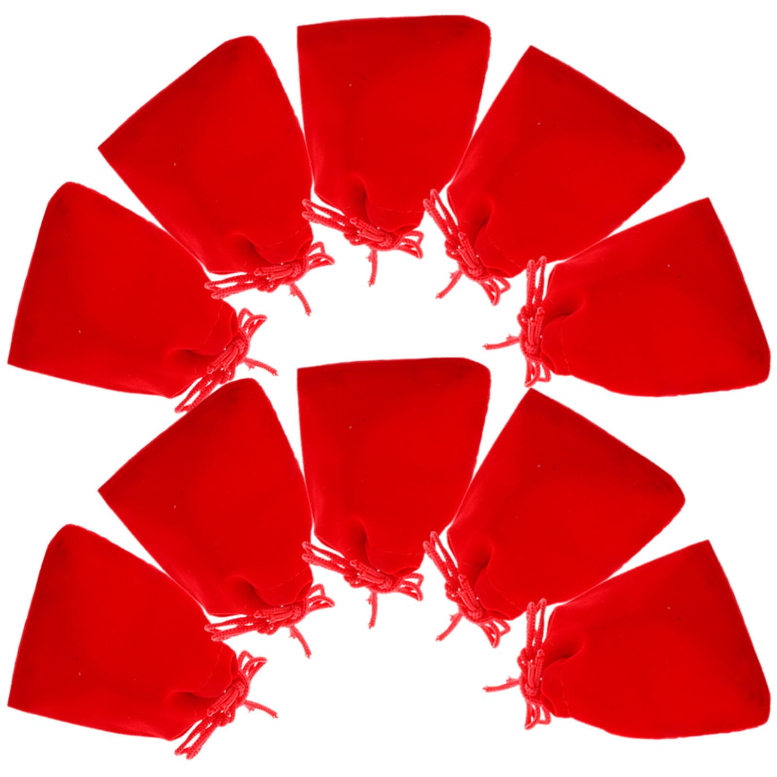Bolsas de franela roja para joyería para proteger tus collares contra enredos y rozaduras