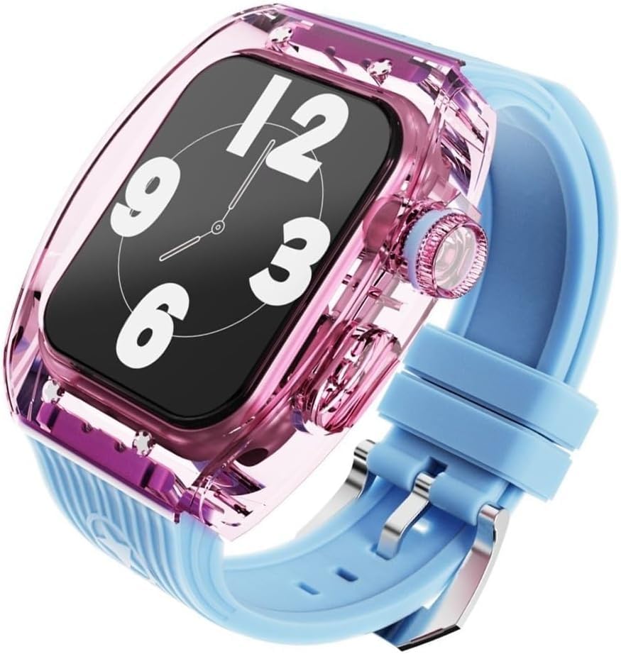 Bracelet transparent pour Apple Watch 45mm : le look urbain du sport au bureau