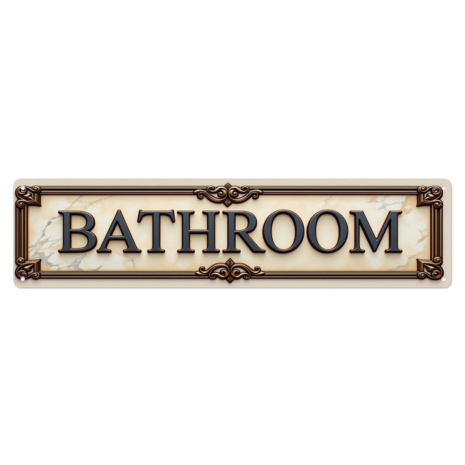 Marble Background Ornate Frame Text Tin Sign Vintage Metal Poster Retro Bar, Home, Man Cave, Kitchen, Laundry Room Wall Art Decor Gift 4x16 Inch