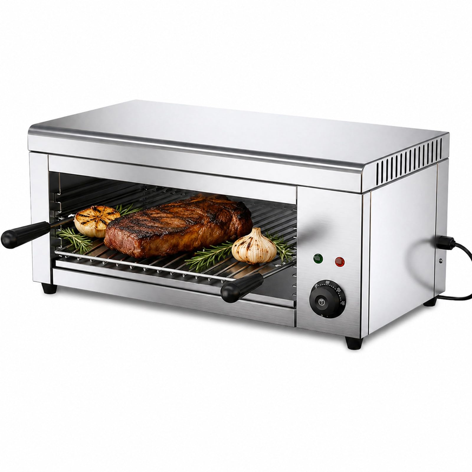 Łatwa do Czyszczenia Salamandra Elektryczna 2000 W, profesjonalny opiekacz do sera z 4 poziomami, 50–300°C i montażem ściennym do tostów i pizzy
