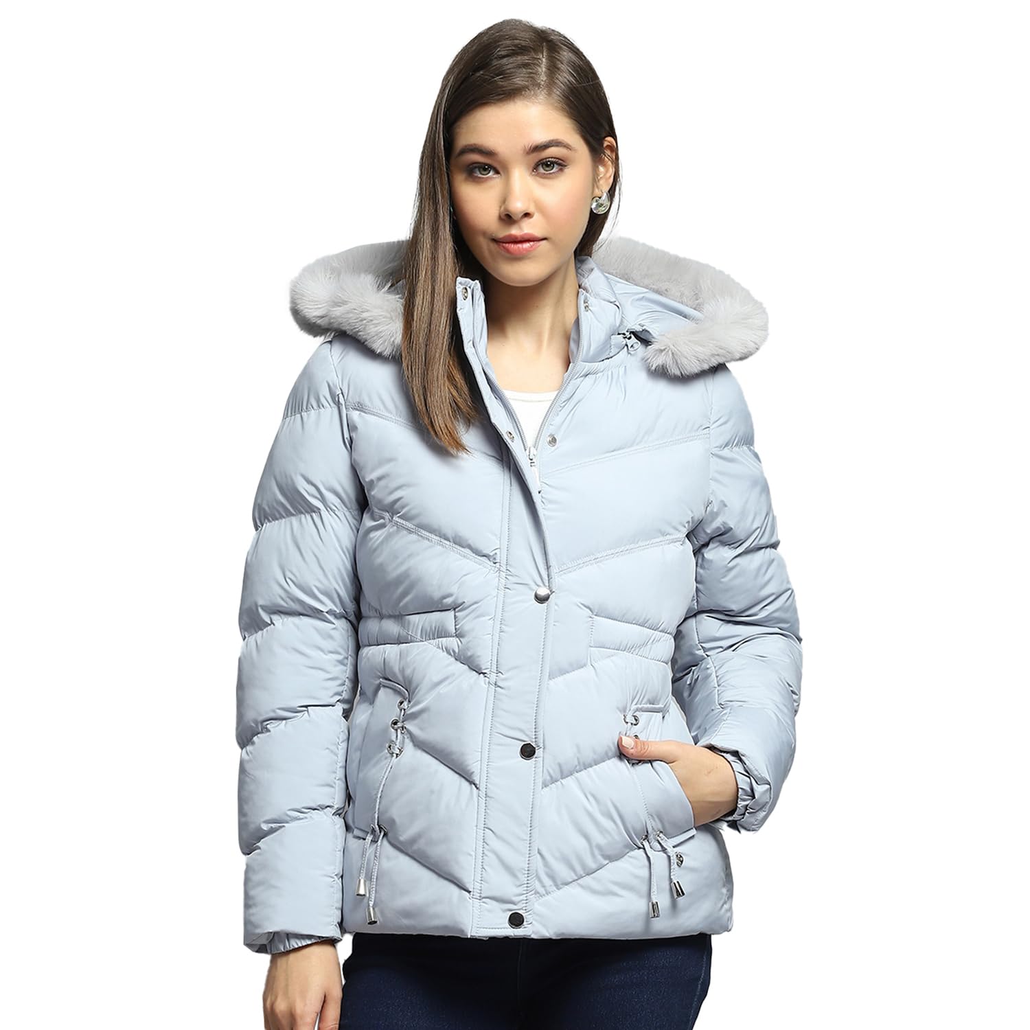 monte carlo Womens Solid Grey Detachable Hood Full Sleeve Jacket-picture-31