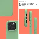 YATWIN Silicone Back Case for iPhone 16 Pro Max, Soft-Touch Phone Back Cover for Apple iPhone 16 Pro Max - Mint Green gallery image