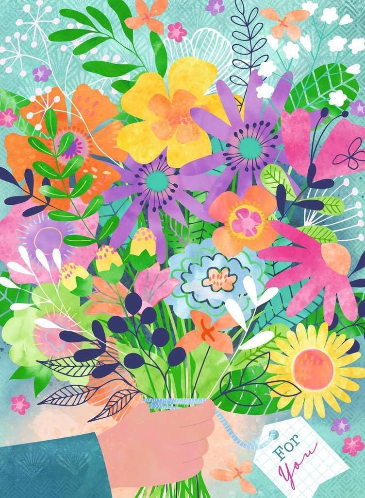 Ravensburger - Flowers for You 500 Piece Jigsaw Puzzle - Bright Spring Floral Bouquet, Relaxing Challenge or Thoughtful Gift for Adults and Families 12+