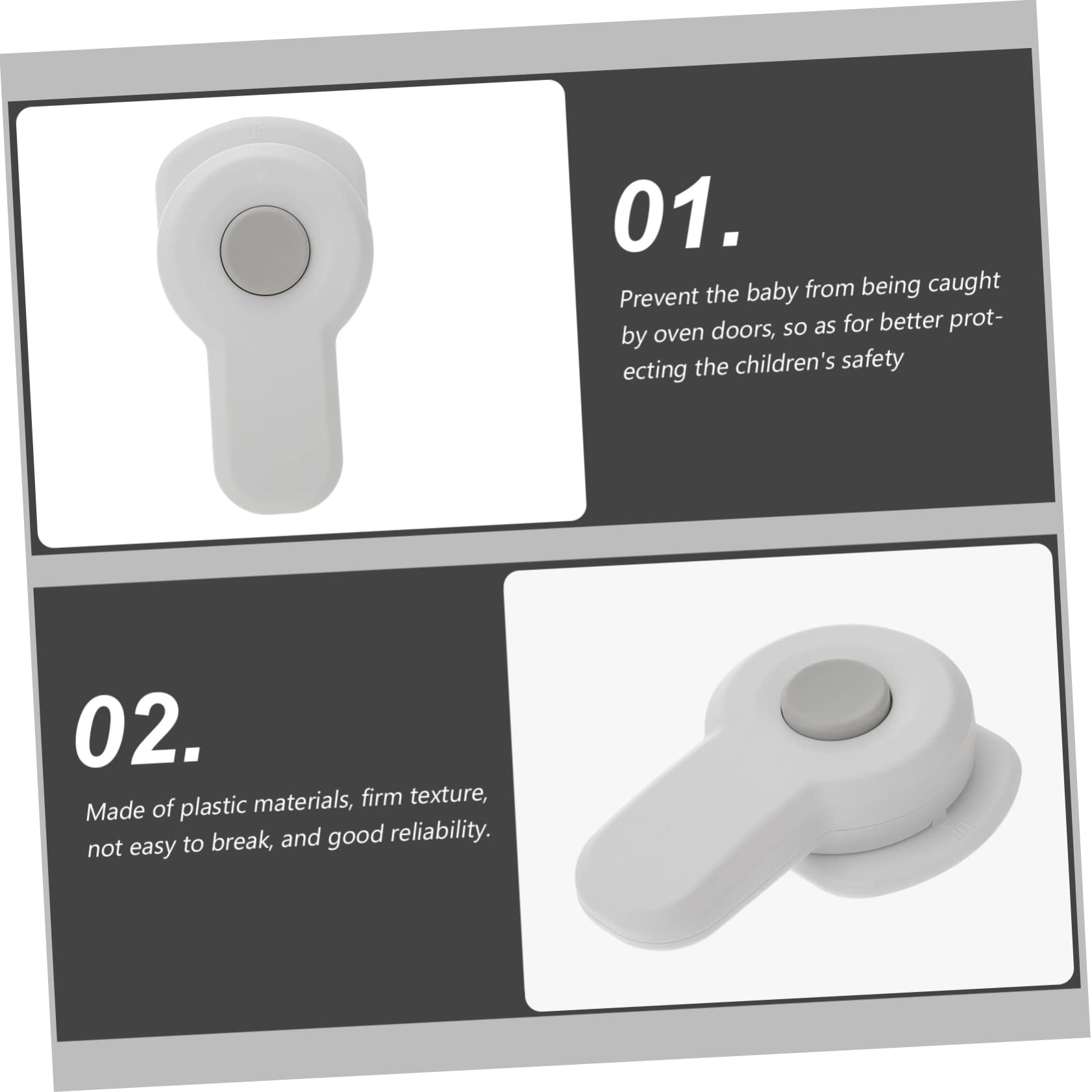 Toyvian 10pezzi Blocco Sicurezza Per Forno Per Chiusura Pratica e Resistente Installazione Facile Con Design Adesivo Protezione Sicura Per Piccoli e Affidabile