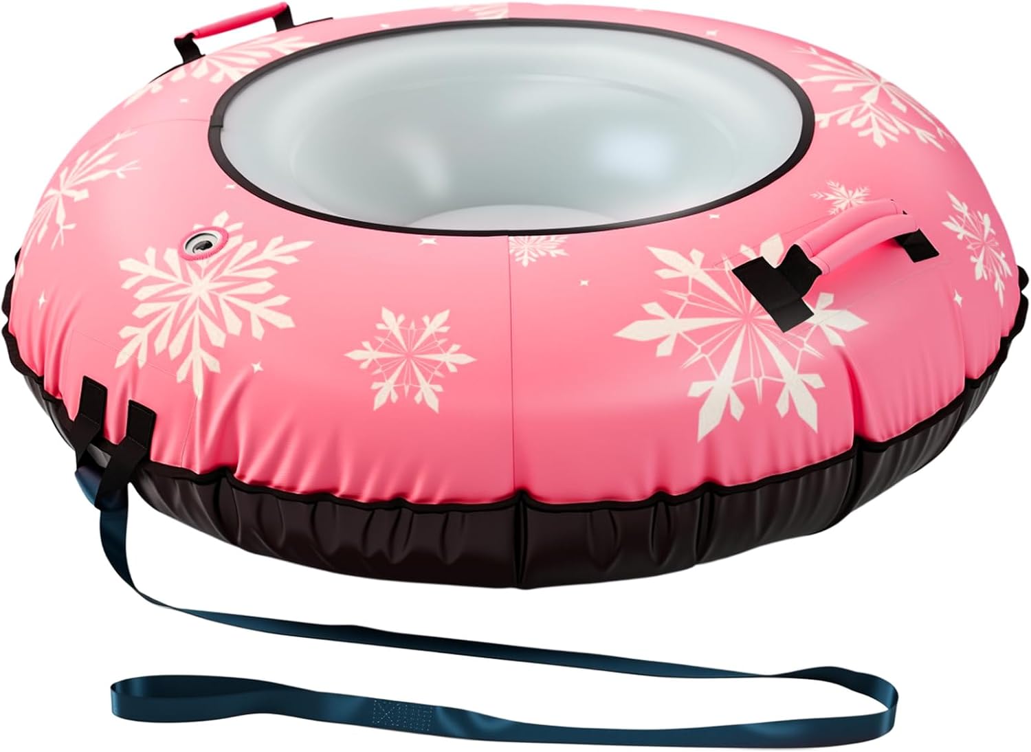 42" Heavy Duty Snow Tube 1/2 Pack with Premium Canvas Cover for Kids Ages 13+ Adults, Inflatable Snow Tube Sled with Thickened Bottom Tow Strap Repair Kit, Outdoor Winter for Sledding