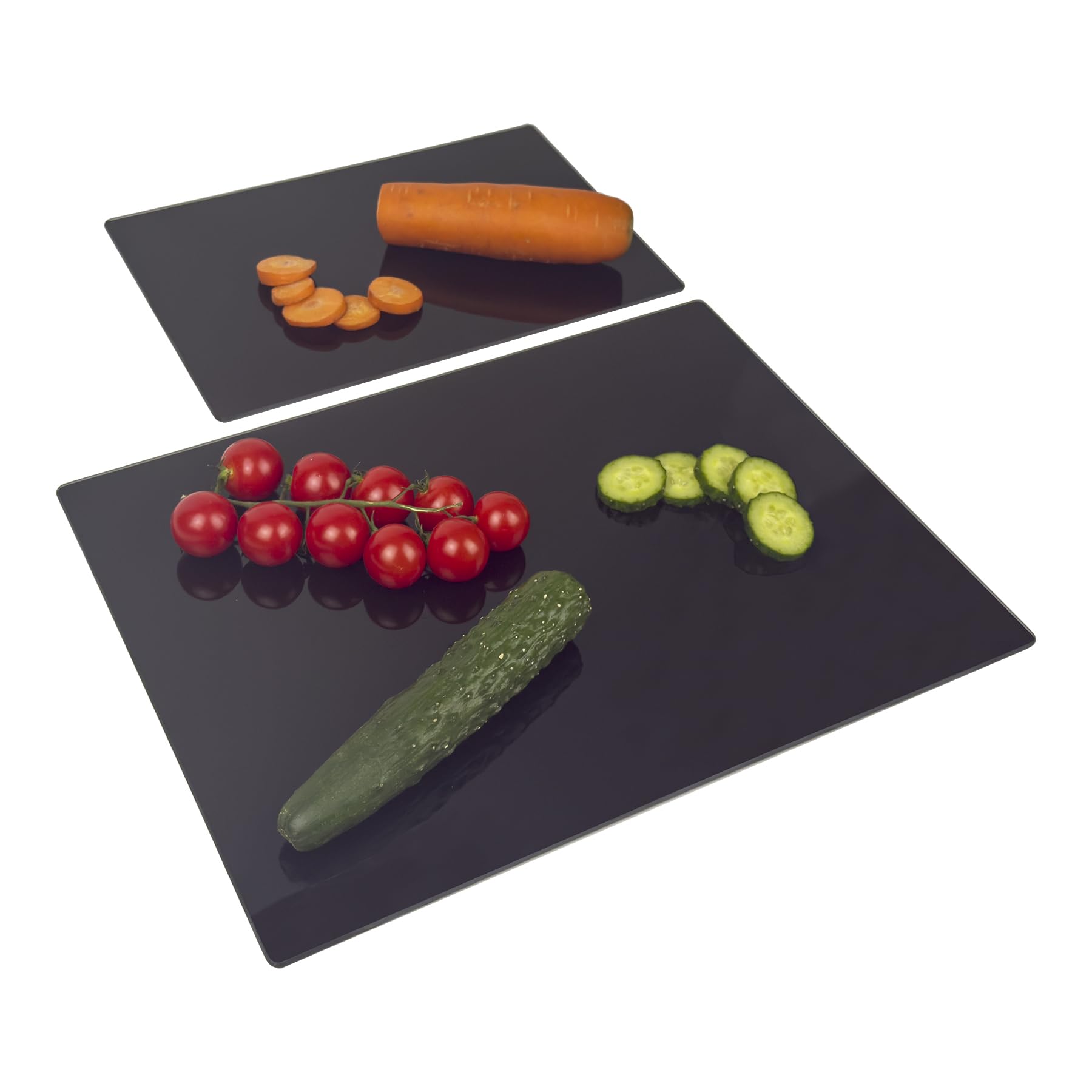 Phore Schneidebrett aus gehärtetem Glas für die Küche, spülmaschinenfest, transparentes Schneidebrett für Arbeitsplatte, kratzfest, hitzebeständig, bruchfest, 40,6 x 30,5 cm und 30,5 x 20,3 cm, 2