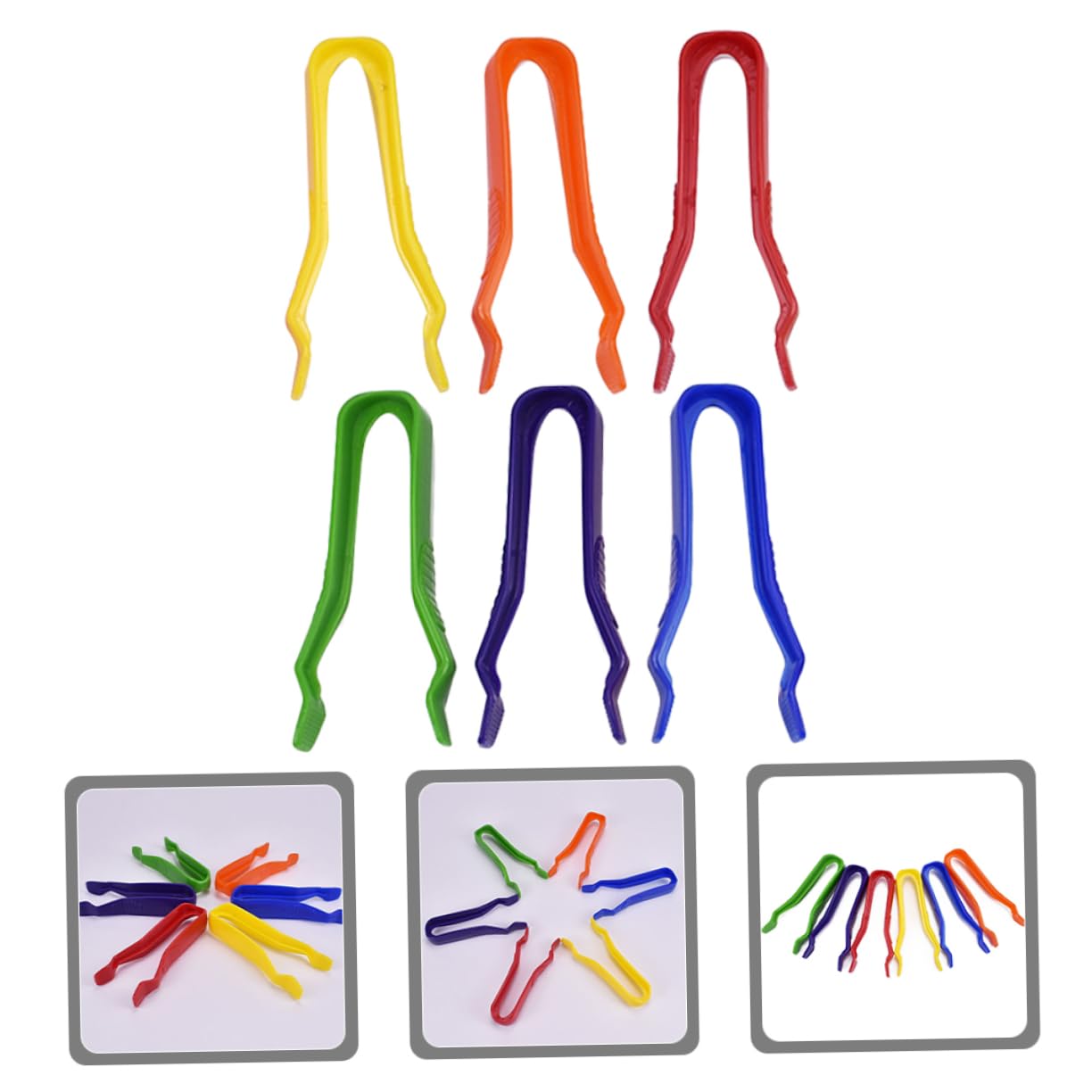 SUPVOX 3 Series Pinzas De Plastico Material Con Artículo Elaboración Ceja Alfiler Punteo Rosario Para Pinzas De Primeros Auxilios Talón De Punta Páginas 6 Piezas*3