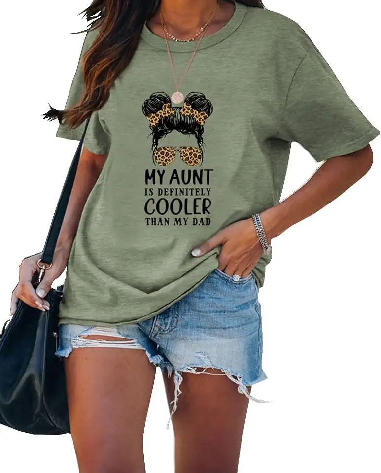 Rolig t-shirt för kvinnor med tryck