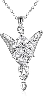 POPLYKE Sterling Silver Arwen Evenstar Necklace for Mom Girls Wife Girlfriend Birthday Valentines Day