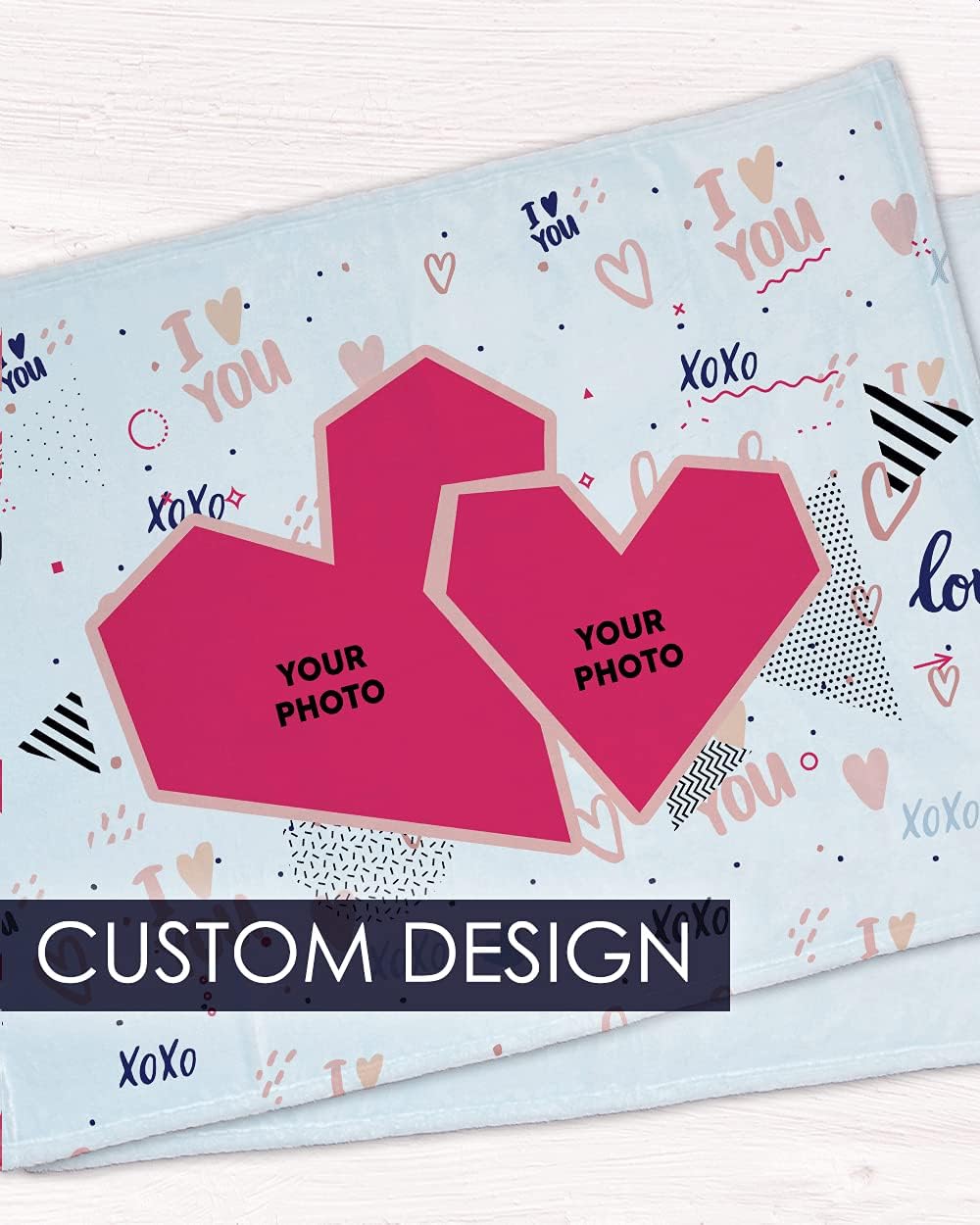 Personalized Custom Throw Blanket - 30x40 Inch Fleece Minky Customized Photo Design Text Logo Name Picture Gift for Family Friends Kids Baby Dogs Pets (BKM3040, 30"x40")