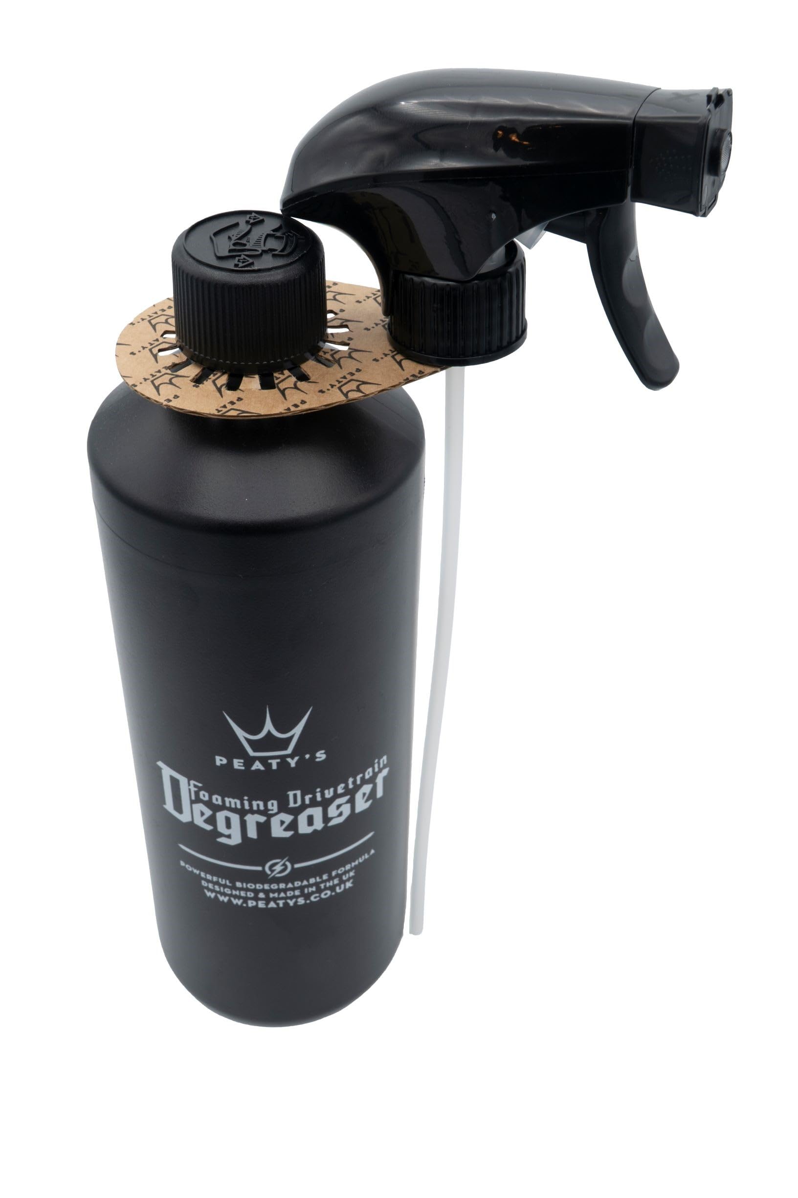Peaty's Foaming Drivetrain Degreaser- High Strength Biodegradable Bicycle Cassette and Chain Cleaner, 1 Liter / 33.8 oz