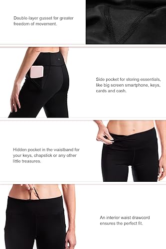 Miniatura 5 de Yogipace, Leggings térmicos gruesos con forro polar para mujer de 25 pulgadas28 pulgadas31 pulgadas34 pulgadas36 pulgadas