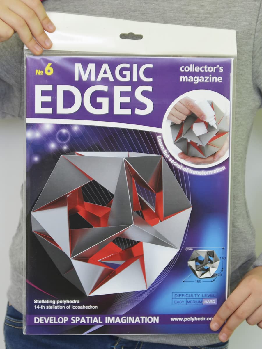 Polyhedra Magic Edges #6 / Geometric Solid - Fourteenth Stellation of Icosahedron. DIY Model Star. 3D Paper Model Kit. - Image 3