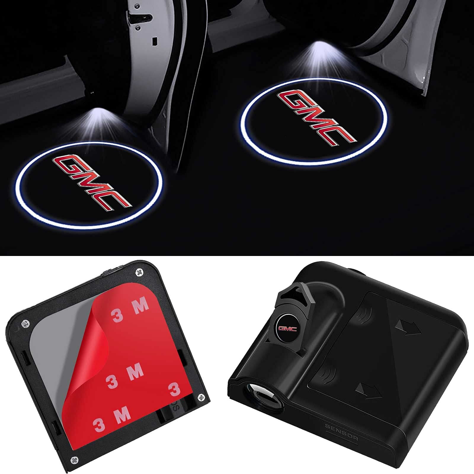 Buy 2Pcs Car Door Lights Logo Projector,Wireless Car Door Paste
