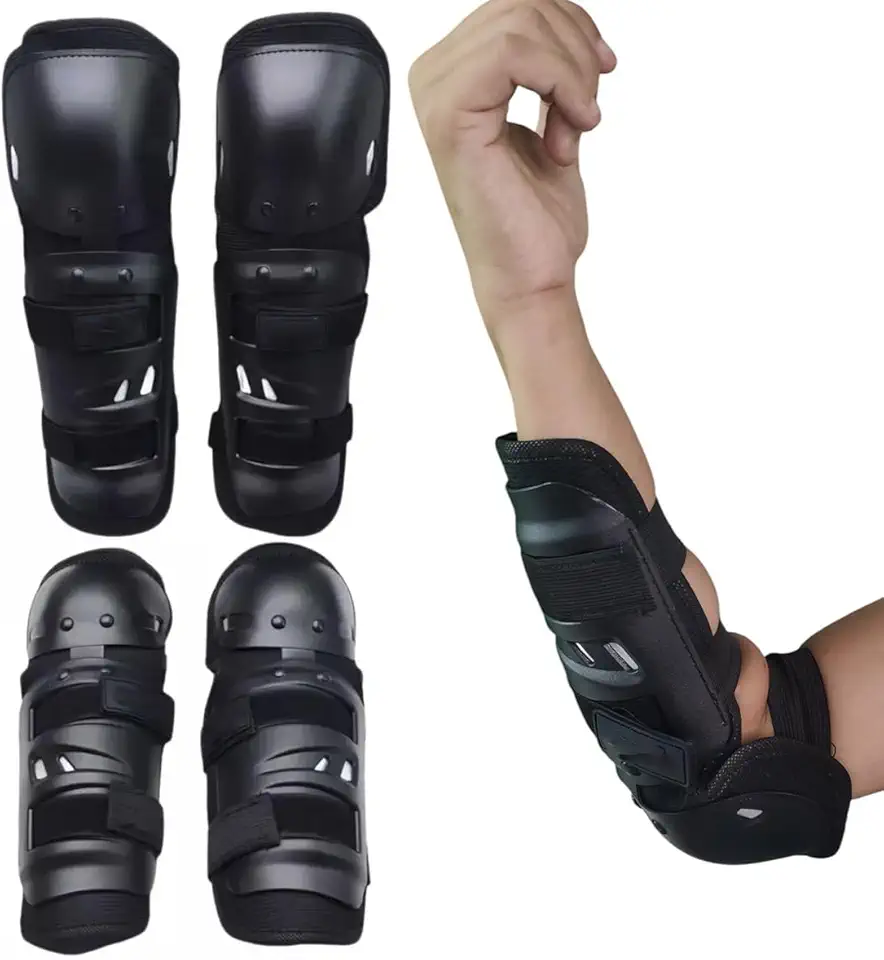 Joelheira Caneleira Cotoveleira Articulada Moto Motociclista Motoqueiro Motocross Joelho Cotovelo Enduro Esporte Equipamento de Proteçao