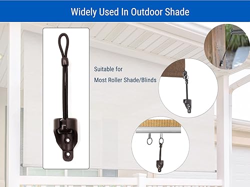 Miniatura 3 de Kit elástico de piezas de sombra, extra largo/6 pulgadas de largo, resistente a la intemperie, para persianas enrollables Coolaroo exteriores,