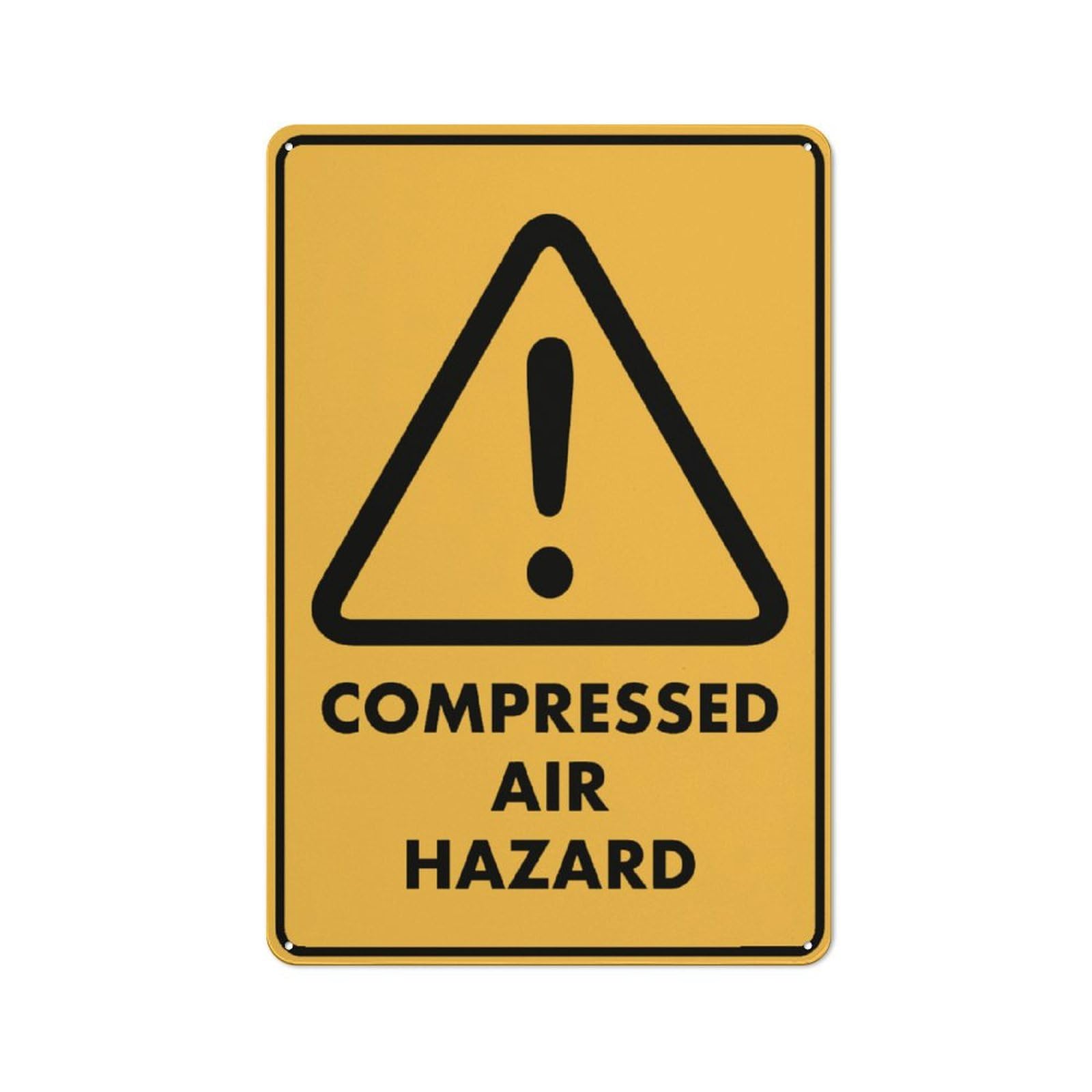 Caution Compressed Air Hazard Sign 12X8 Inch Tin Sign Great For Garden And Yard Wall Decor
