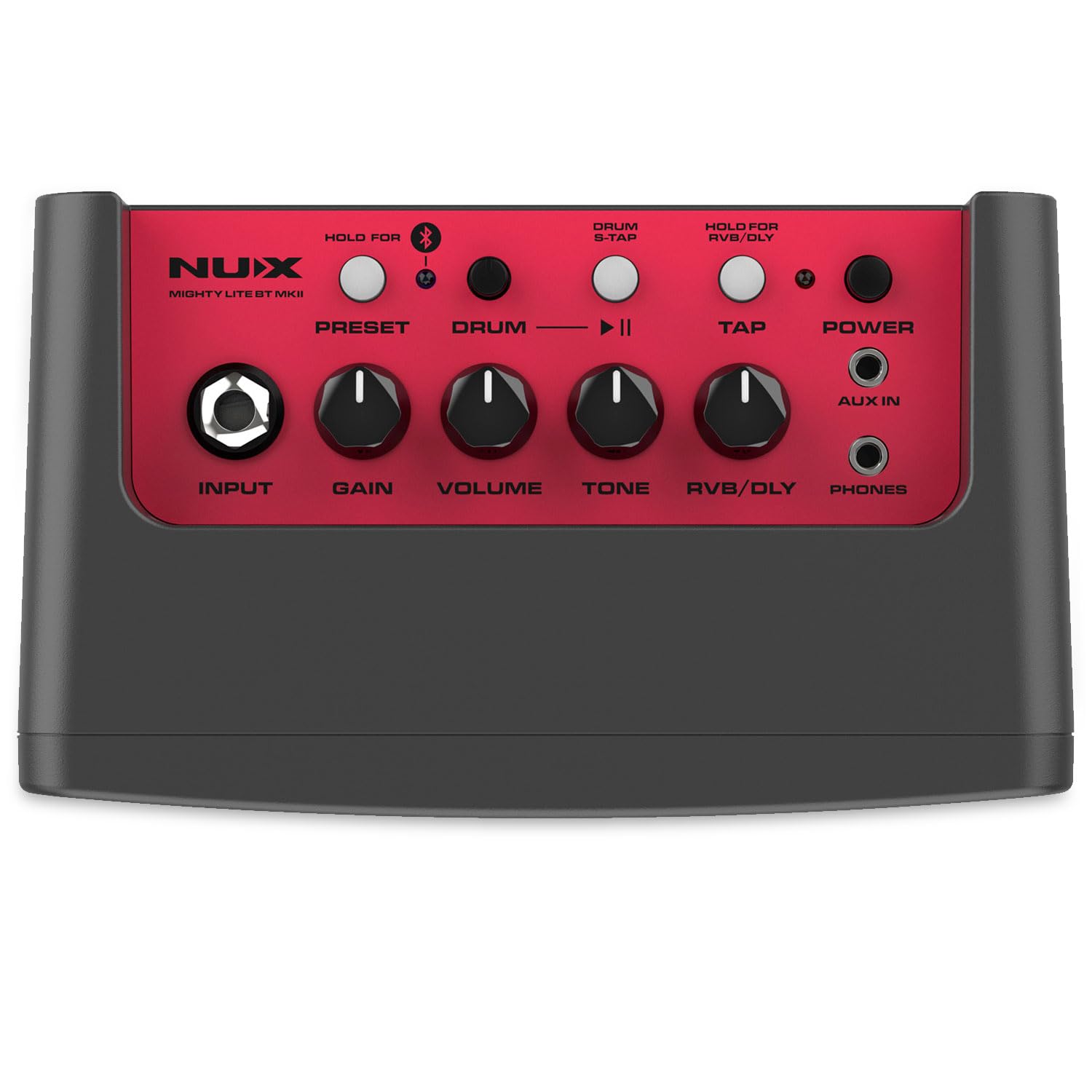 Nux Mighty Lite BT MKII Grau Bluetooth Modeling Gitarren-Verstärker für E-Gitarre und Bass mit Kabel