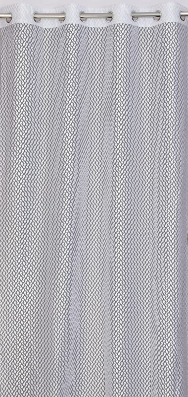 Image of Exporthub Set of 2 Piece Fancy Sparkling Zig Zag Design White Color Heavy Quality Sheer Strip Semi-Transparent Net Curtains - Window - 6 feet Long Living Room and Bedroom (EHSPR272 64)