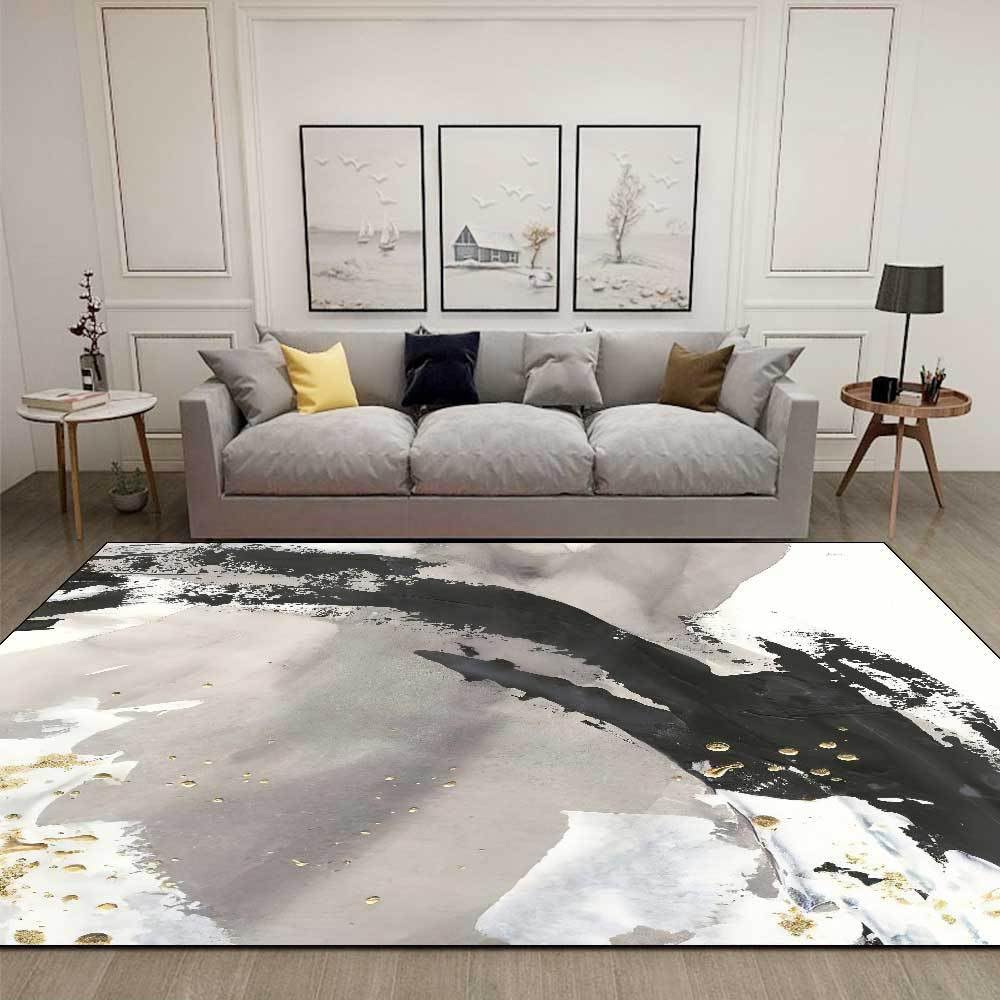 Tapis design moderne pour chambre à coucher déco peinture abstraite
