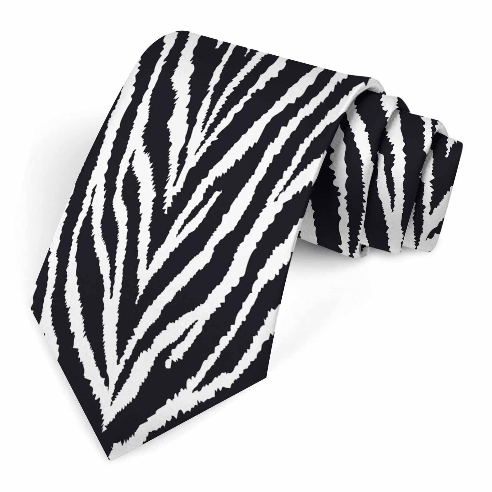 Muntayson Zebra Mens Tie Men's Necktie Ties for Mens Daily Wedding Party Business