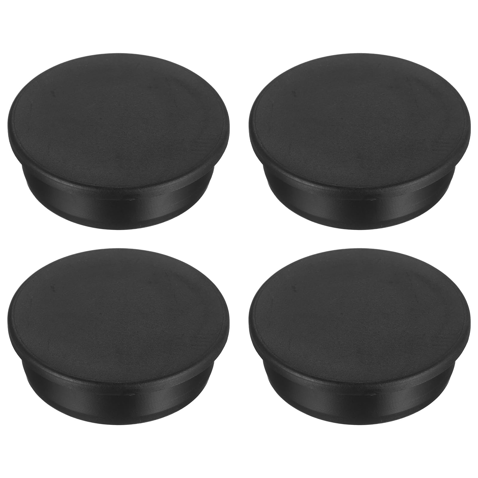 sourcing map 4pcs T-Shaped Silicone Plugs 53.6mm 2-1/8 Inch Dia Snap in Plug Hole Seal Cover Round Rubber Stopper for 52.5-53.6mm Holes Kitchen Rubber Bulkheads Waterproof Sealing, Black