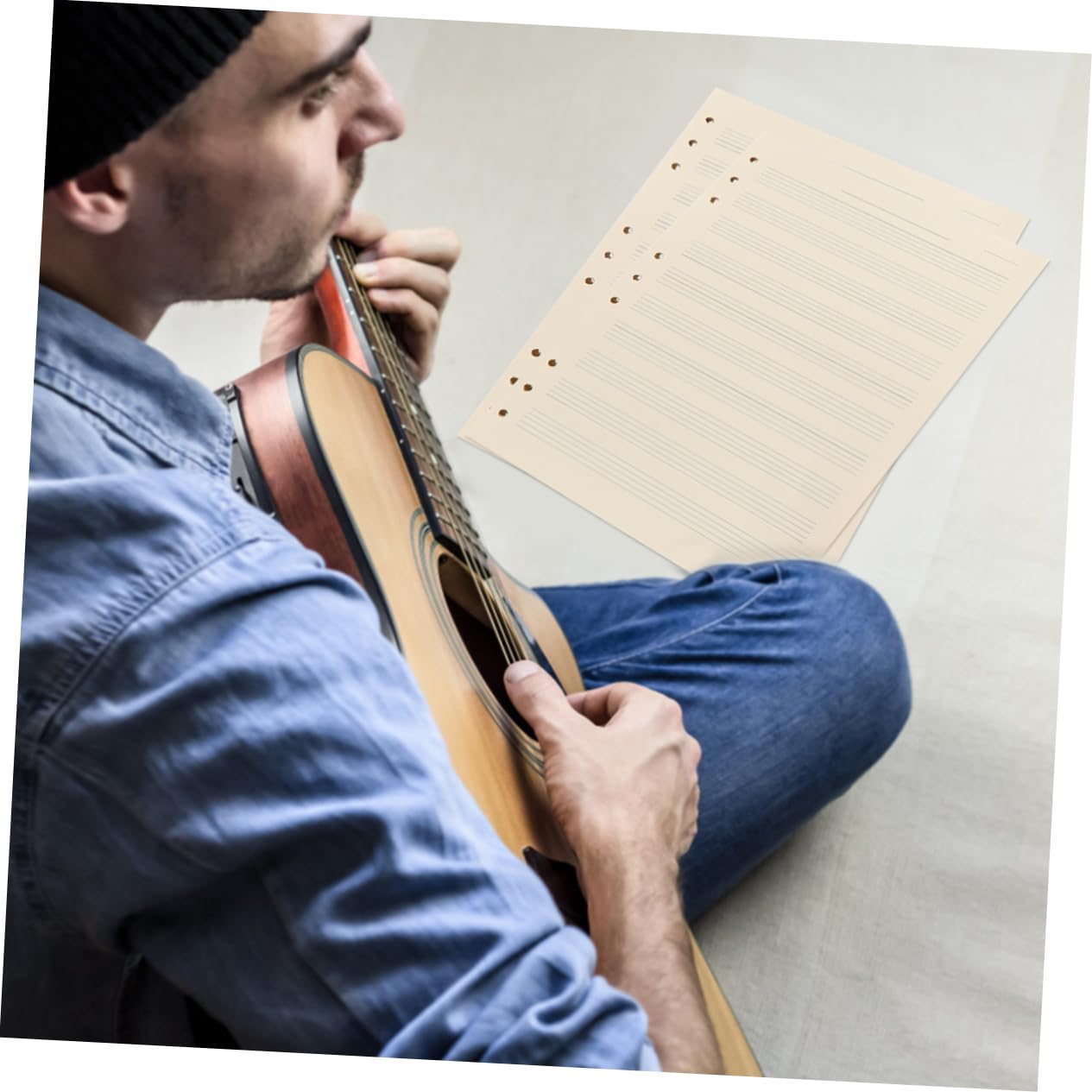 SEWACC 100 Feuilles Papier Partition Détachable Portées