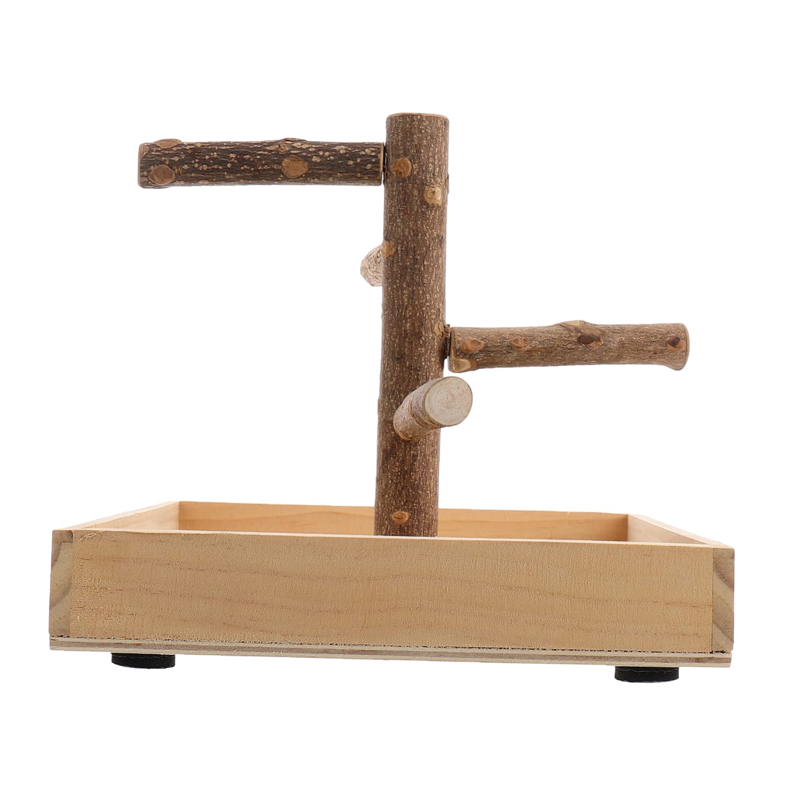 Milisten De Pájaros De Madera para Entrenamiento y Juego, Soporte para Perchas De Pájaros Pequeño, Estación De Juego Portátil para Loros y Aves Pequeñas, Accesorio Seguro para Mascotas