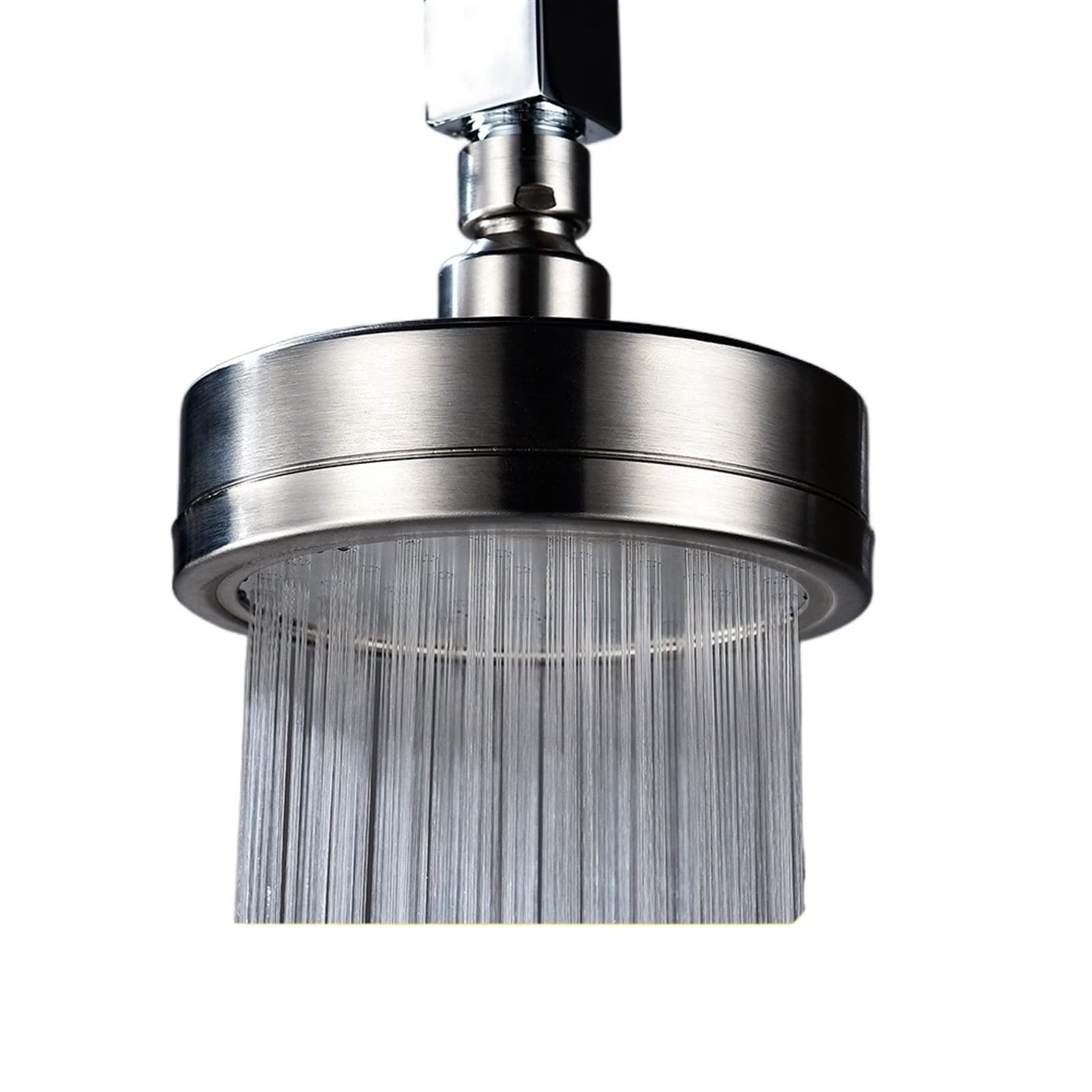 Pommeau de douche pressurisé rotatif 360 en acier inoxydable à jet pluie doux