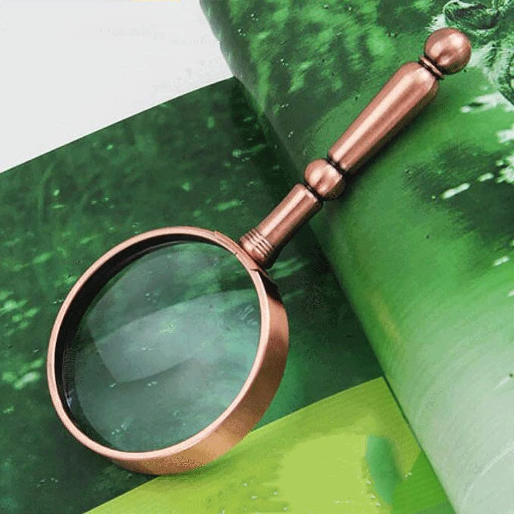 Lente d'Ingrandimento Portatile in Bronzo ad Alta Definizione per Anziani, Speciale per la Lettura, espandibile per Anziani, Lente d'Ingrandimento Portatile