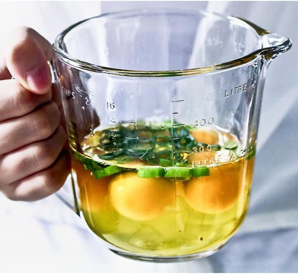 Toughened Glass Measuring Cup With Graduated Heat Resistant Glass Milk Cup Breakfast Cup Cup With Lid