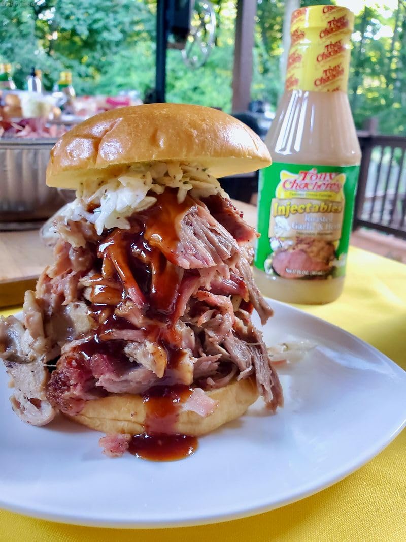 Tony Chachere Injectable Marinade 17 Fl Oz, Roasted Garlic and Herb (Pack of 3, Garlic)