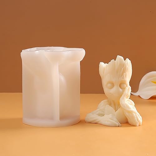 Miniatura 9 de Molde de vela de peonía, molde de flores medio abierto, molde de fundición de resina de flores 3D, moldes de fabricación de resina, molde de