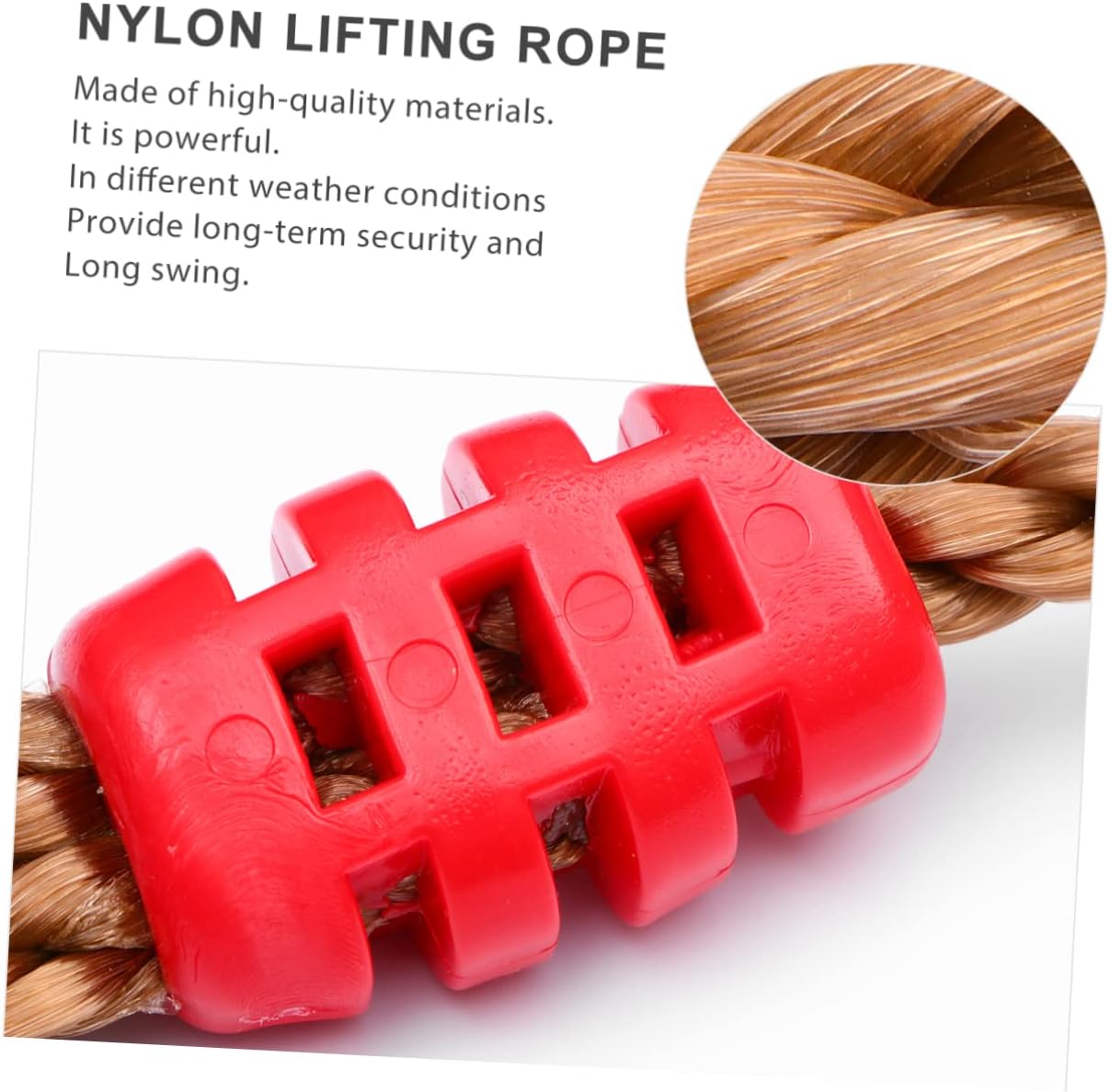 Adjustable Swing Strap Set for Outdoor Use 6 Pcs Nylon Hanging Kit 4 Adjustable PP Ropes and 2 Connectors for Tree Swings and Hammock Accessories Random Color