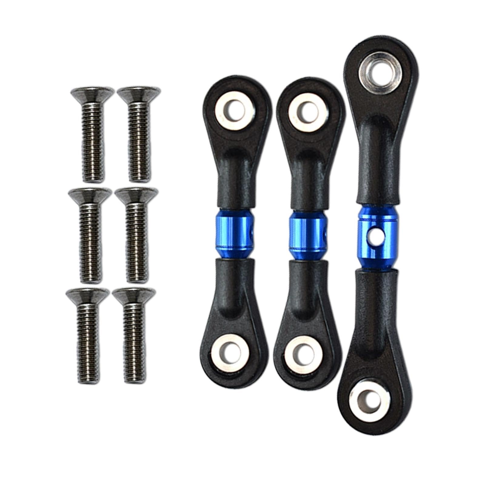 UGPLM 3X Steering Links Linkage Rod End Replacing Adjustable Steering Rod RC Car Push Rods for 1:10 TT02T TT01D TT02 Replacements, Blue