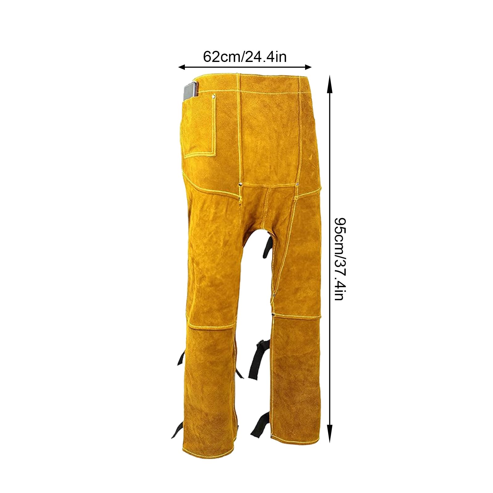 Pantalones protectores para soldar, componentes, protectores de piernas de soldadura ajustables resistentes calor para talleres y obras de construcción, equipo ajustable
