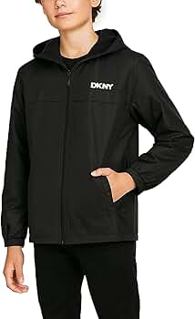 Amazon.com: DKNY Boys Fleece Jacket - Water and Wind Resistant