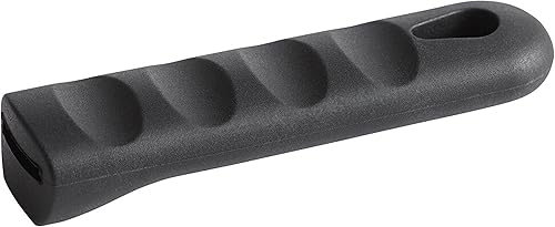 Miniatura 5 de Juego de 2 fundas de silicona negra para sartenes de 10 pulgadas - Soporte extraíble de silicona para mango caliente resistente al calor