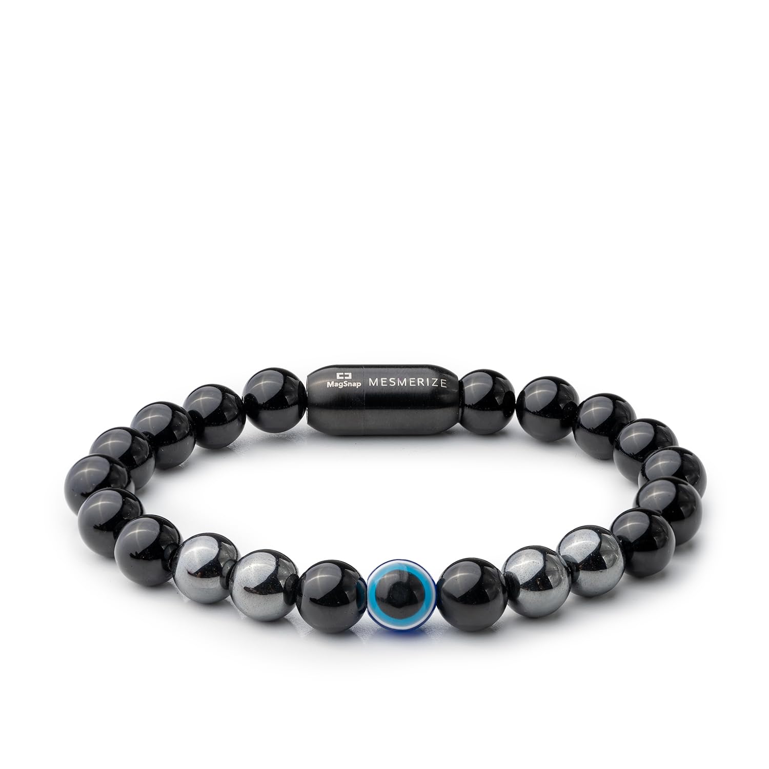 Mesmerize Evil Eye Protection Bracelets with MagSnap Closure | Unisex Collection | Original Certified Stones to avoid negative energy | 8 mm size beads (Onyx Evil Eye Magsnap, L) (B0CYCM5TQF) Amazon Price History, Amazon Price Tracker