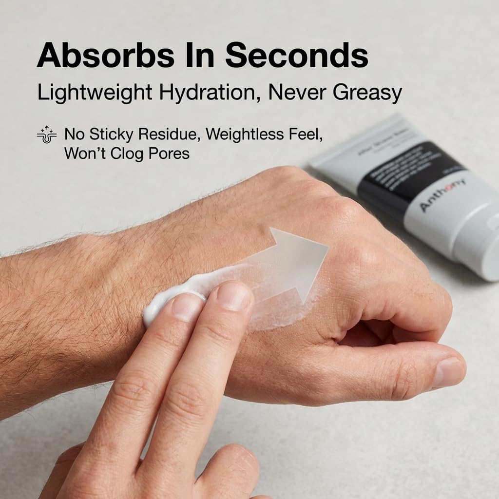 Anthony After Shave Balm for Men, Cooling & Hydrating Lotion with Vitamins A, C & E, Aloe Vera & Botanical Extracts, 3 fl oz, Aftershave Soothes, Moisturizes & Nourishes Skin, Reduces Razor Burn - Image 4