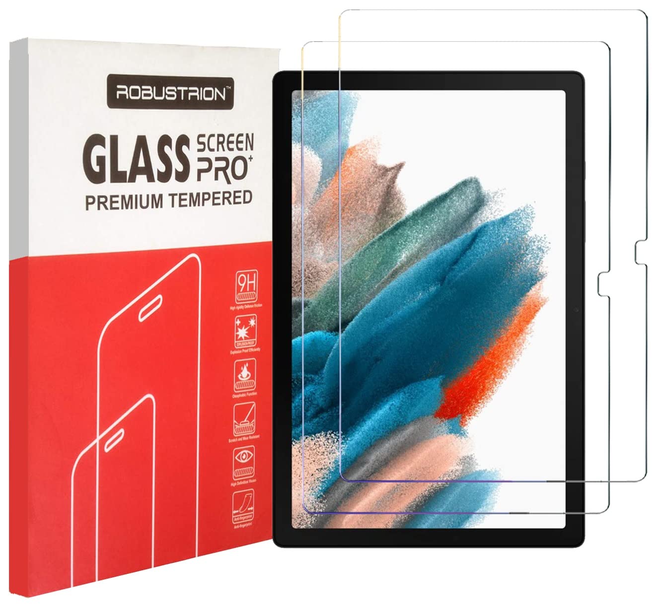 Robustrion Pack of 2 [Anti-Scratch] & [Smudge Proof] [Bubble Free] Premium Tempered Glass Screen Protector Guard for Samsung Galaxy Tab A8 10.5 inch [SM-X200/X205/X207] 2022 (B09Q3HXLVS) Amazon Price History, Amazon Price Tracker