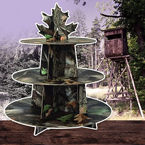 Havercamp Next Camo Party Cupcake Stand | 1 Count | Great For Hunter Themed Party, Camouflage Motif, Birthday Event, Graduation Party, Father's Day Celebration #TOP4