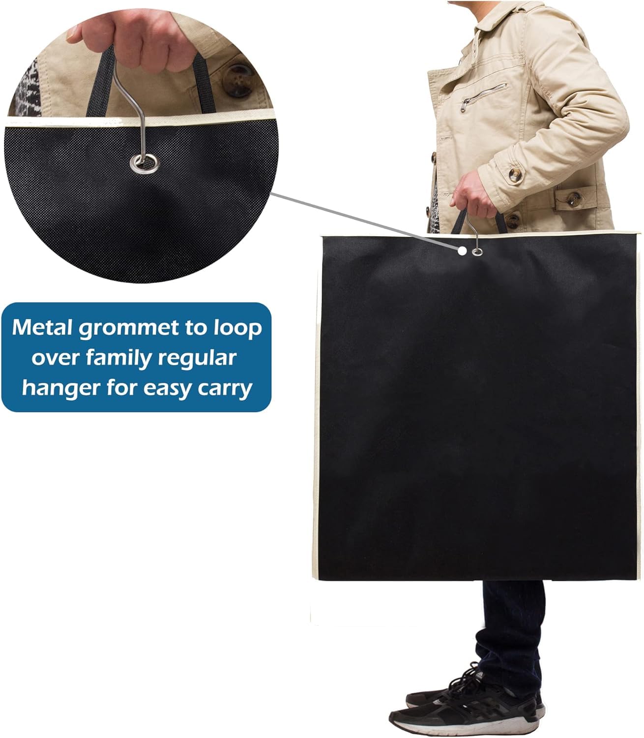 Bolsa de Traje Antipolvo Bolsas De Ropa De 50 "para Viajes, Bolsas De Traje Transpirables Con Ventana Transparente, Fundas Para Trajes, Camisas, Vestidos, Abrigos, 3 Uds. Fundas de Ropa Antipolvo ( Co