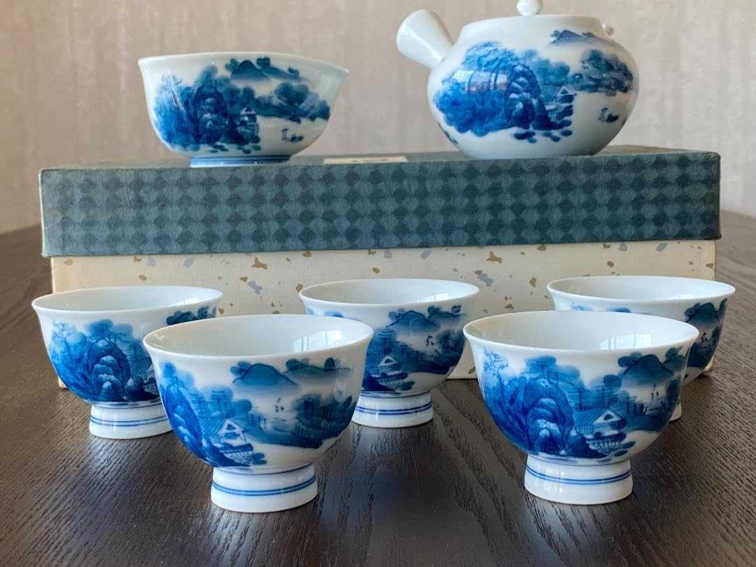 Amazon.co.jp: 伊万里 山水図鍋島焼畑萬陶苑 玉露 煎茶道具 茶器